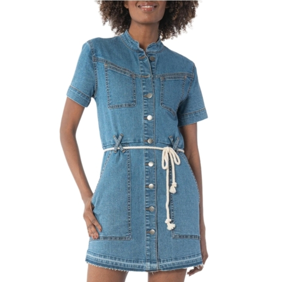 Kut from the Kloth Dresses & Skirts - Kut from the Kloth Blue Clare Button Front Denim Mini Dress Size Large